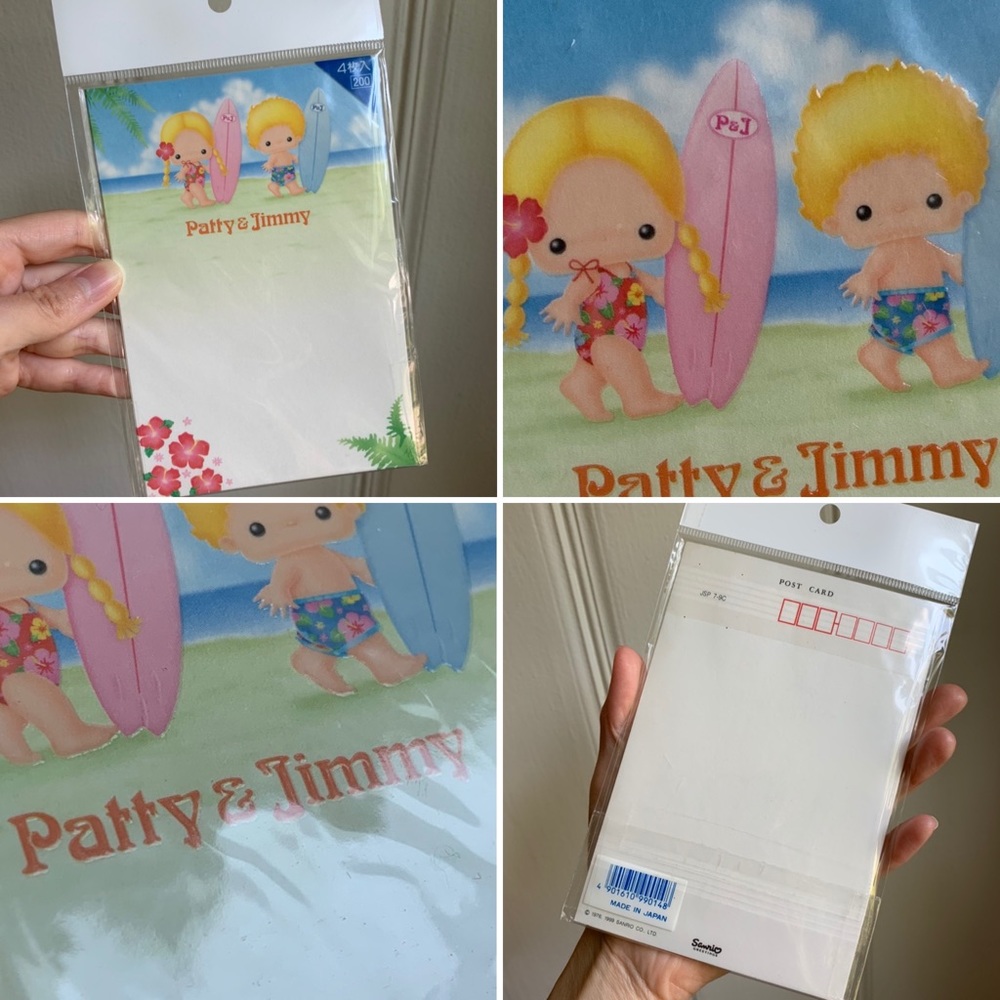 Vintage Sanrio postcard stationery